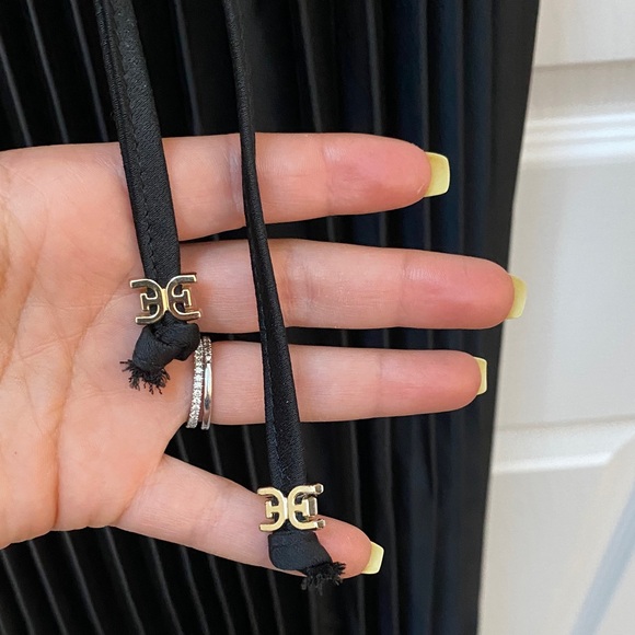 Sam Edelman Black Midi Pleated Dress - Picture 8 of 13